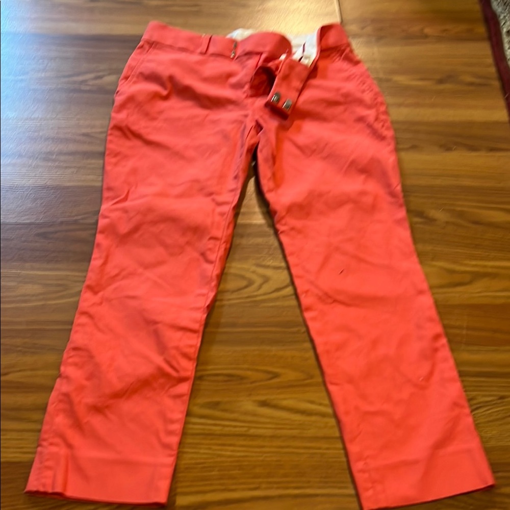 Banana Republic- Vibrant Coral Ankle Pants Size 0p